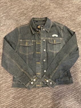 Harley-Davidson Dark Blue Denim Jacket with Yellow Stitching
